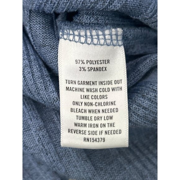 Aeropostale Ribbed Blue Button Front Long Sleeve Henley Top Size L - Picture 9 of 9